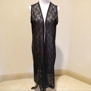 Lularoe joy black lace duster cardigan